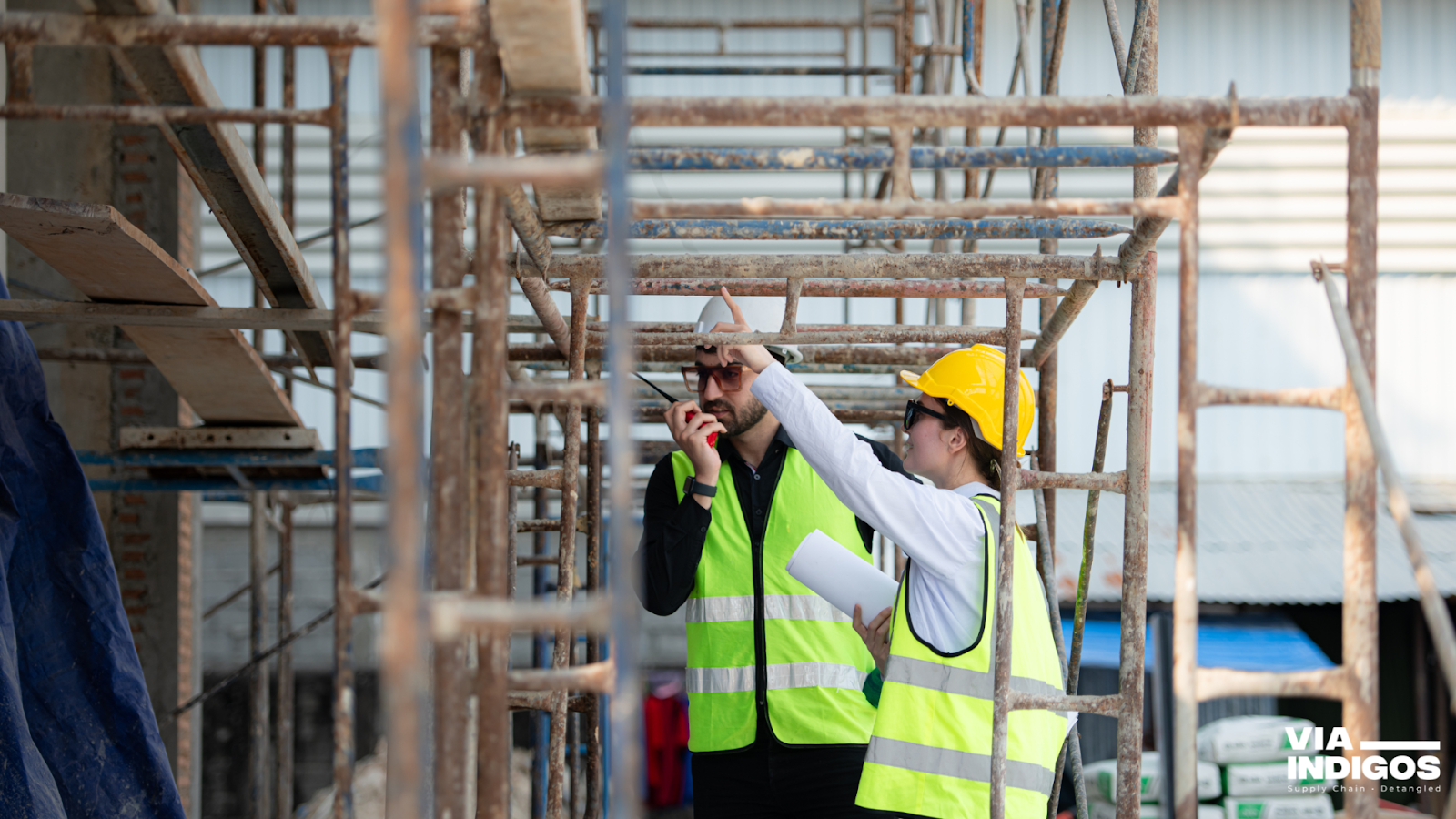 ISO 45001ensures safety at the construction site, focusing health and safety management