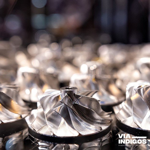 Close-up of high-quality aluminum components, engineered for durability and strength in various applications